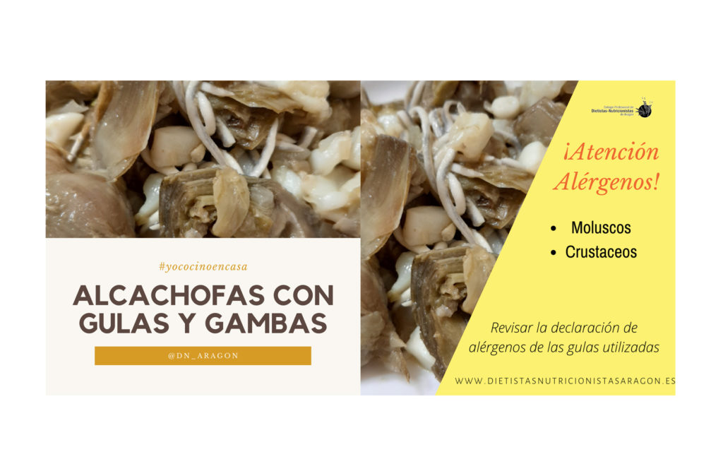 Alcachofas con sepia y gulas
