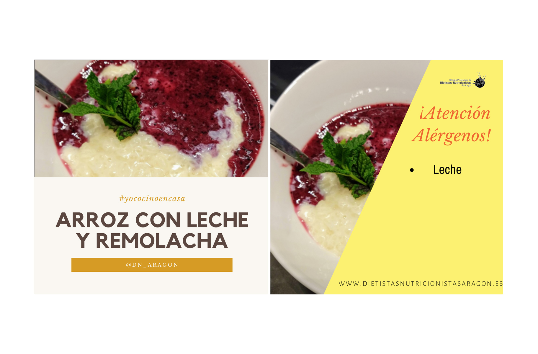 Arroz con leche y remolacha