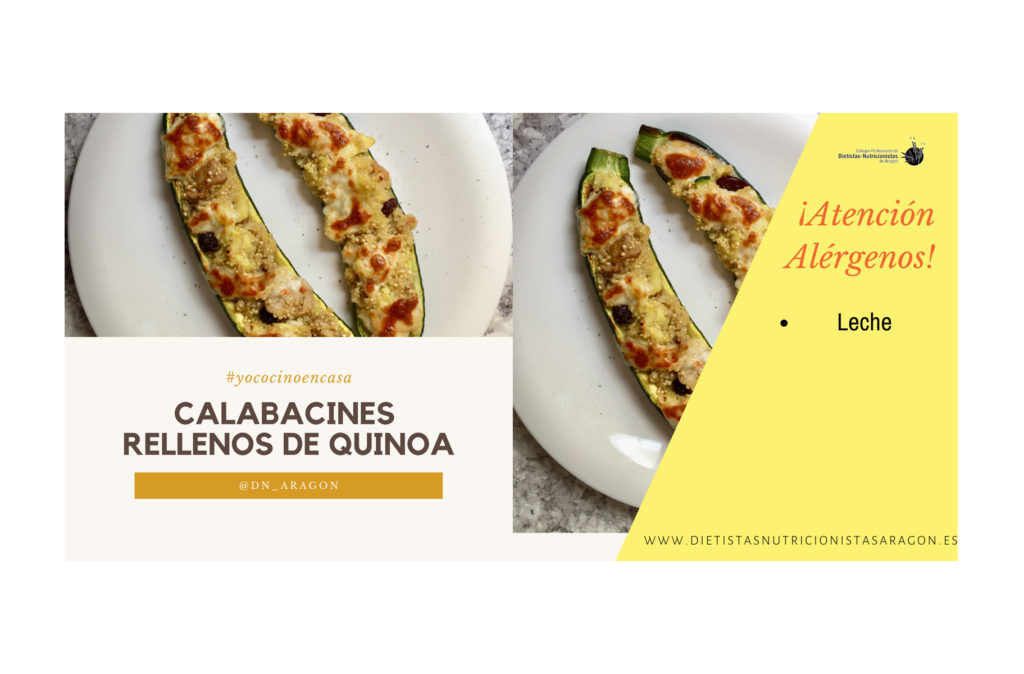 Calabacines rellenos de quinoa