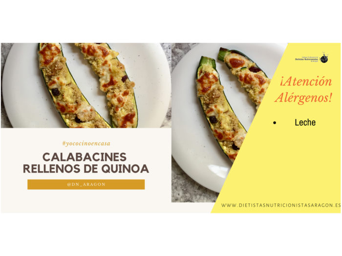 Calabacines rellenos de quinoa