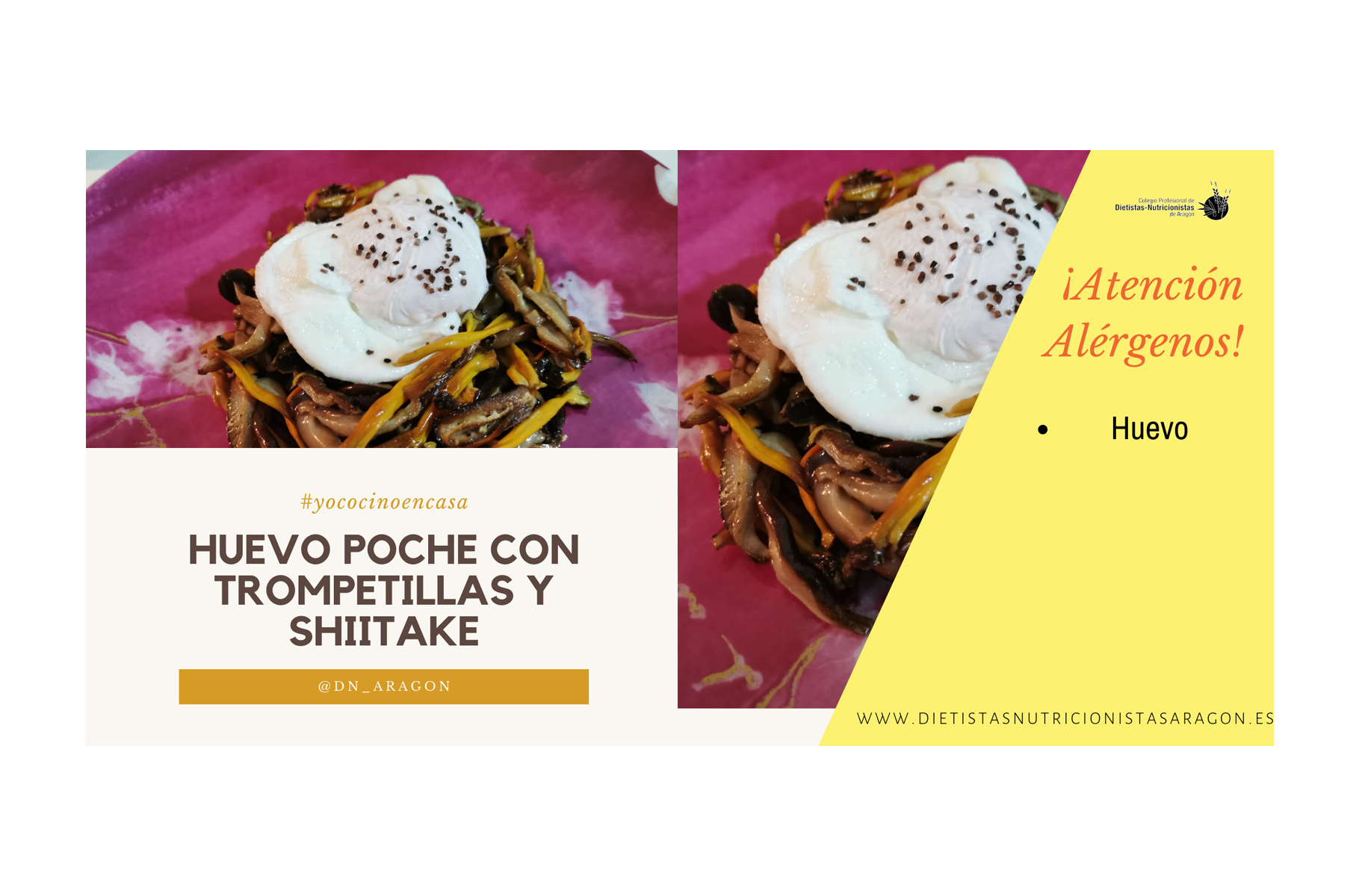 Huevo poche con trompetilla de shiitake