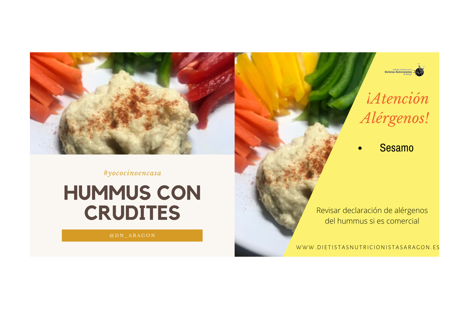 Hummus con crudites