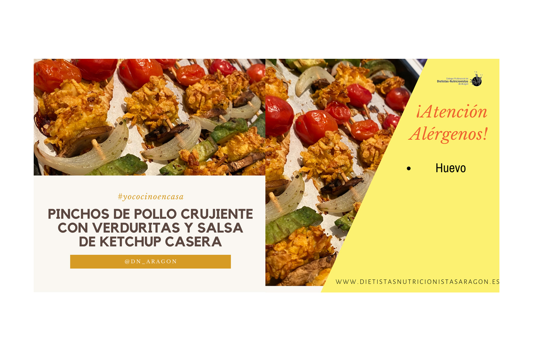 Pinchos de pollo crujientes con salsa