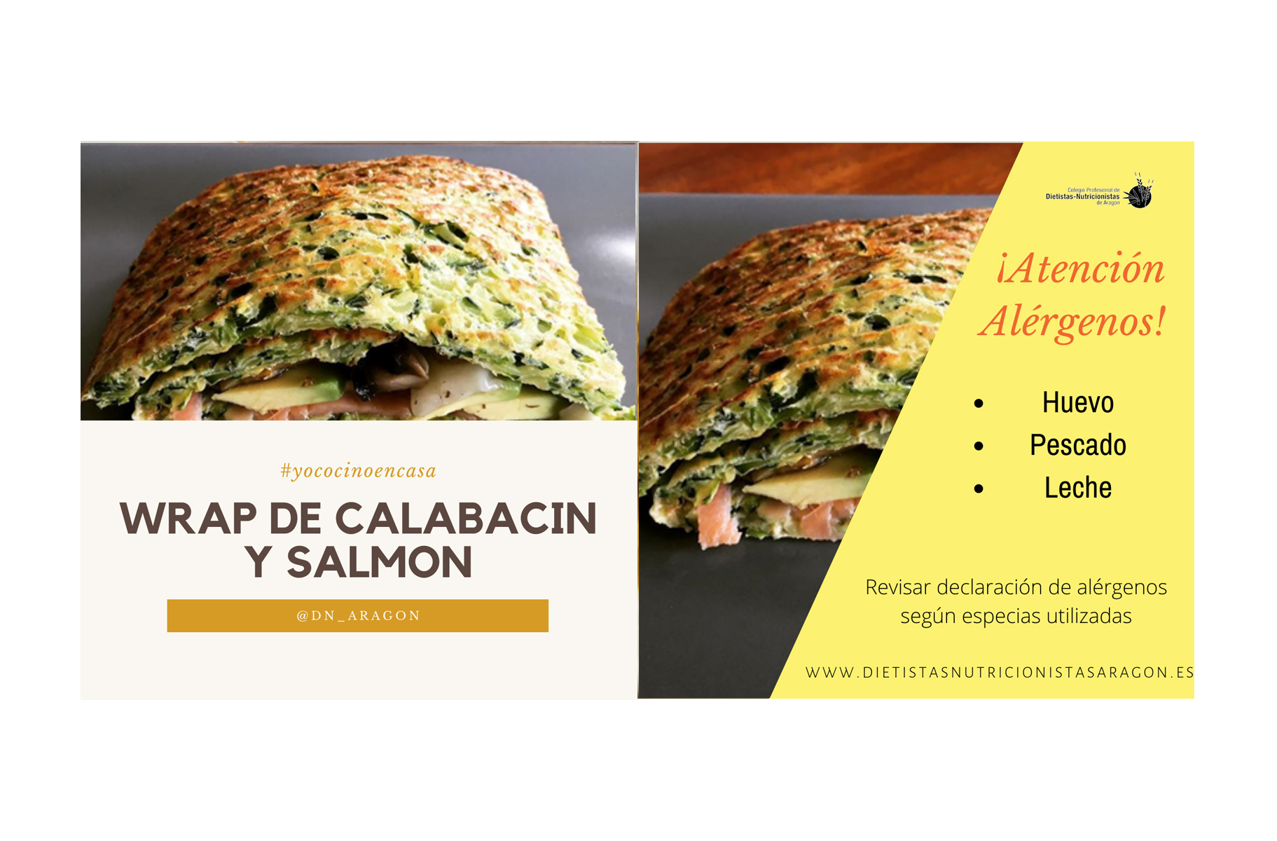 Wrap de calabacin y salmón